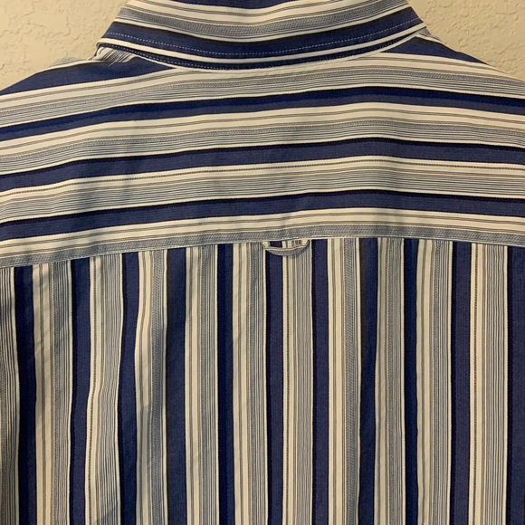 BUGATCHI XL blue stripe button down - Picture 6 of 9